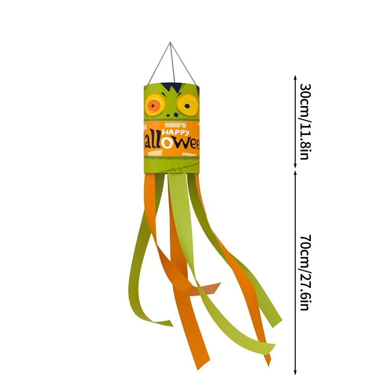 Halloween Decortions Outdoor Hanging Wind Socks Decorations Halloween Hanging Flags DIY Decoration Day of The Dead Decorations